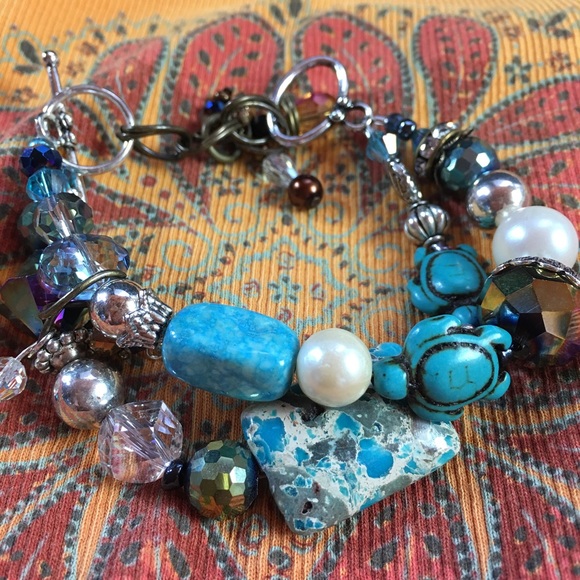 SALE 💥 Two Turtle 🐢 Love Artisan Bracelet By Lori 🐢 GORGEOUS and Charming - Picture 3 of 5